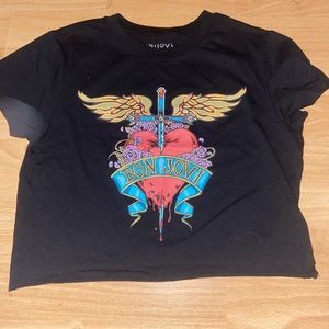 vintage bon jovi crop top !